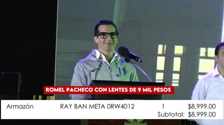 Rommel presume lentes Ray Ban de más de 9 mil pesos